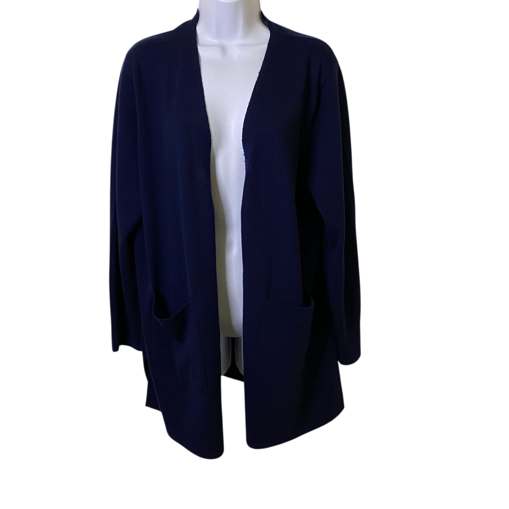 Quince Women's Dark Blue Open Cardigan